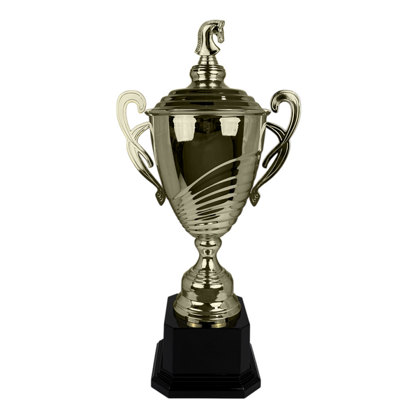 Trofeo de Copa de Metal con Figura Serie M2 de Ajedrez