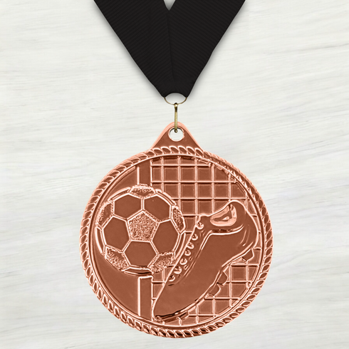 Medalla de Metal de Fútbol de 2" con cinta MDL510