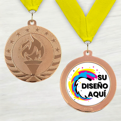 Medalla de Metal de Victoria de 2" con cinta MDL500