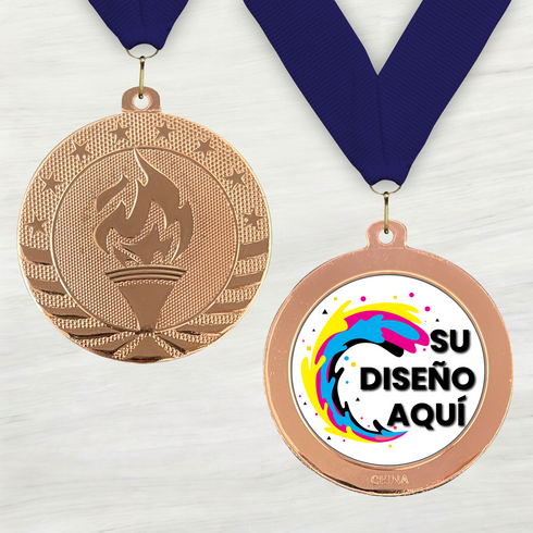 Medalla de Metal de Victoria de 2" con cinta MDL500