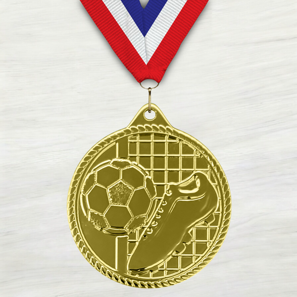 Medalla de Metal de Fútbol de 2" con cinta MDL510