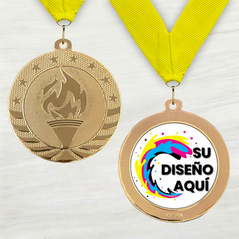 Medalla de Metal de Victoria de 2" con cinta MDL500