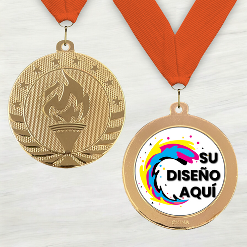 Medalla de Metal de Victoria de 2" con cinta MDL500