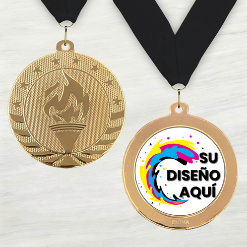 Medalla de Metal de Victoria de 2" con cinta MDL500