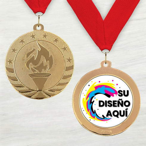 Medalla de Metal de Victoria de 2" con cinta MDL500