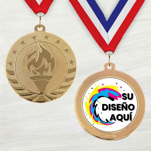 Medalla de Metal de Victoria de 2" con cinta MDL500