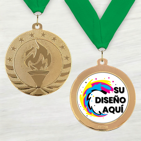 Medalla de Metal de Victoria de 2" con cinta MDL500