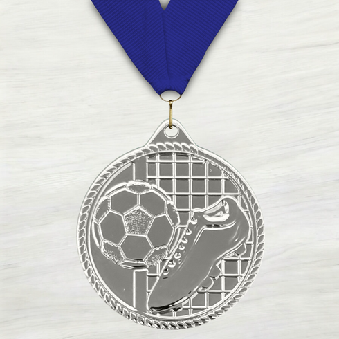Medalla de Metal de Fútbol de 2" con cinta MDL510