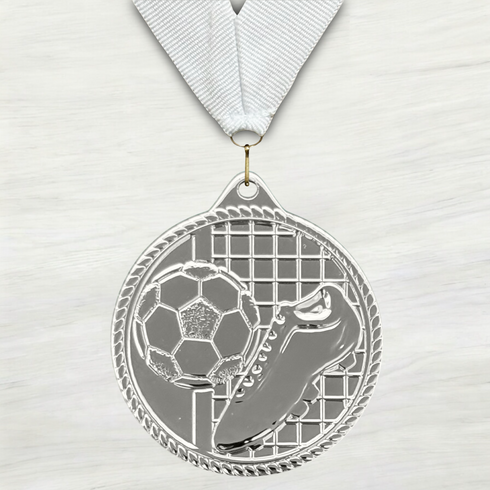 Medalla de Metal de Fútbol de 2" con cinta MDL510
