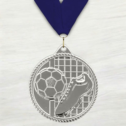 Medalla de Metal de Fútbol de 2" con cinta MDL510