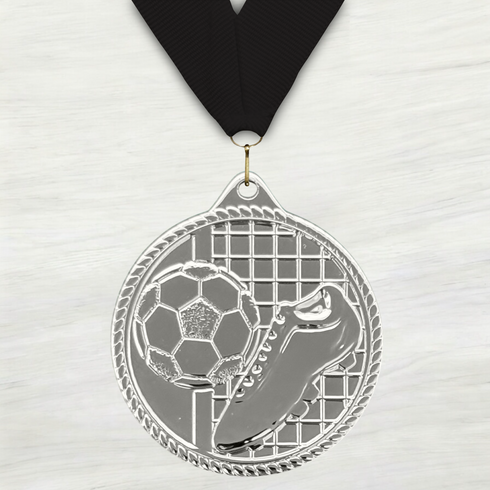 Medalla de Metal de Fútbol de 2" con cinta MDL510