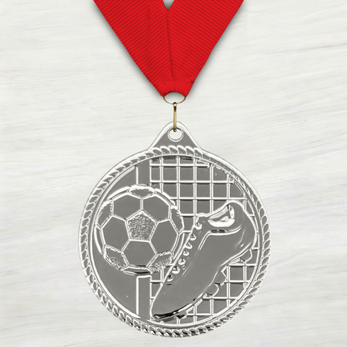 Medalla de Metal de Fútbol de 2" con cinta MDL510