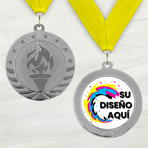 Medalla de Metal de Victoria de 2" con cinta MDL500