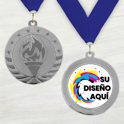 Medalla de Metal de Victoria de 2" con cinta MDL500