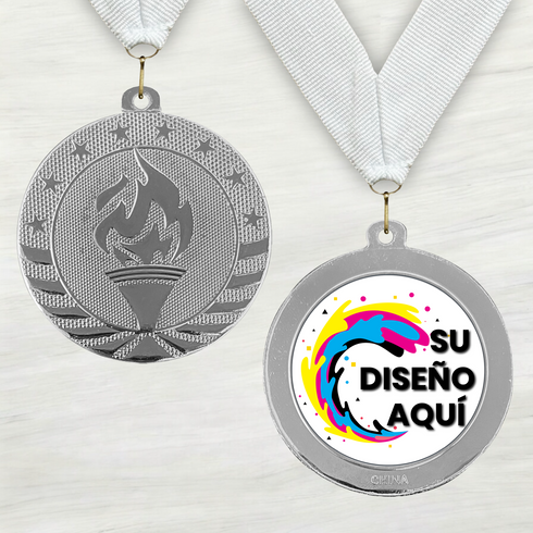 Medalla de Metal de Victoria de 2" con cinta MDL500