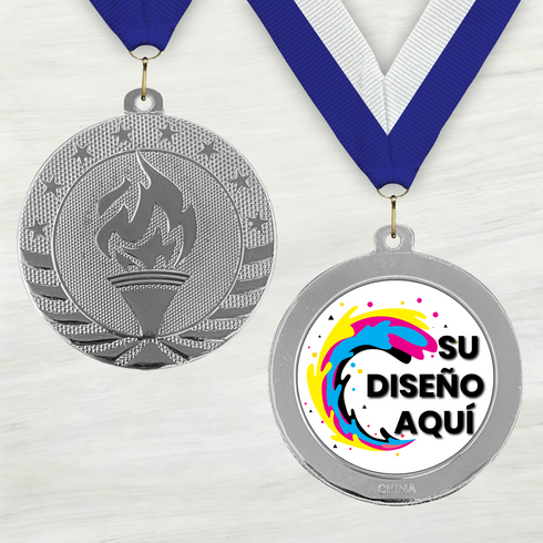 Medalla de Metal de Victoria de 2" con cinta MDL500