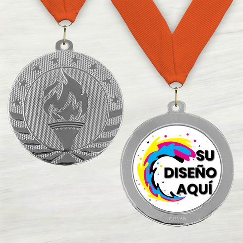 Medalla de Metal de Victoria de 2" con cinta MDL500