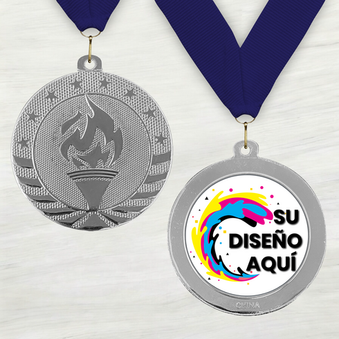 Medalla de Metal de Victoria de 2" con cinta MDL500