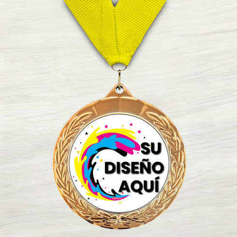 Medalla de Metal Personalizada de 2.5" con Cinta MDL752