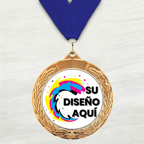 Medalla de Metal Personalizada de 2.5" con Cinta MDL752