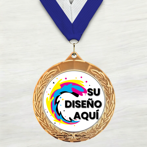 Medalla de Metal Personalizada de 2.5" con Cinta MDL752