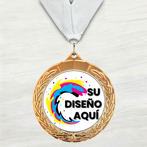 Medalla de Metal Personalizada de 2.5" con Cinta MDL752