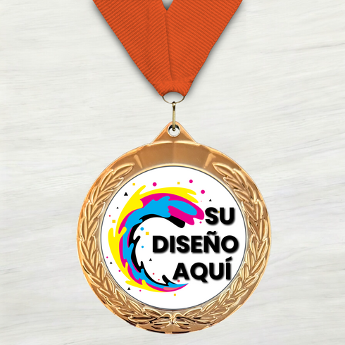 Medalla de Metal Personalizada de 2.5" con Cinta MDL752
