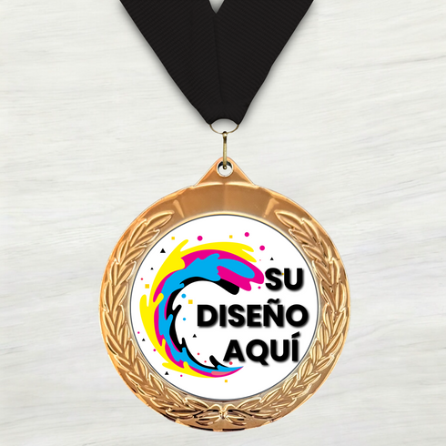 Medalla de Metal Personalizada de 2.5" con Cinta MDL752