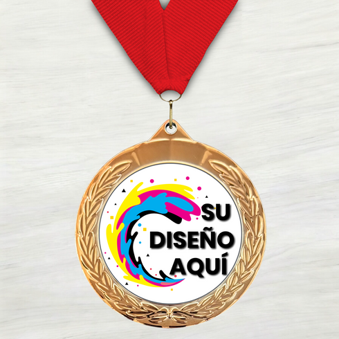 Medalla de Metal Personalizada de 2.5" con Cinta MDL752