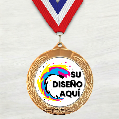 Medalla de Metal Personalizada de 2.5" con Cinta MDL752