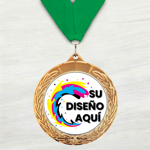 Medalla de Metal Personalizada de 2.5" con Cinta MDL752