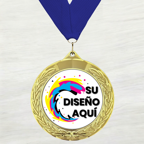 Medalla de Metal Personalizada de 2.5" con Cinta MDL752