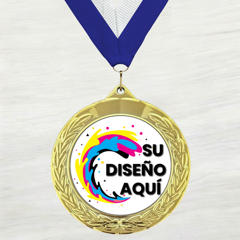 Medalla de Metal Personalizada de 2.5" con Cinta MDL752