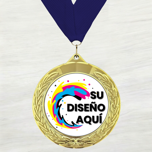 Medalla de Metal Personalizada de 2.5" con Cinta MDL752