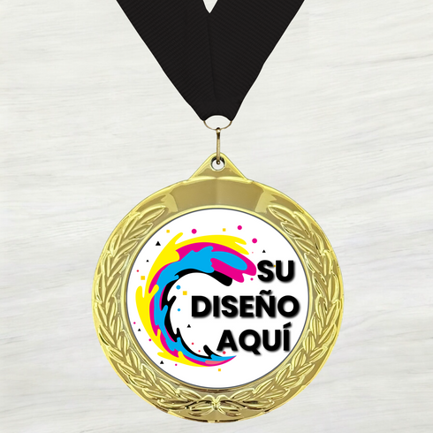 Medalla de Metal Personalizada de 2.5" con Cinta MDL752