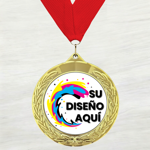 Medalla de Metal Personalizada de 2.5" con Cinta MDL752