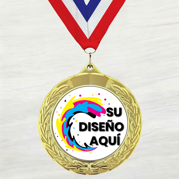 Medalla de Metal Personalizada de 2.5" con Cinta MDL752