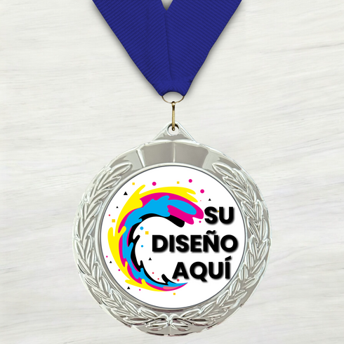 Medalla de Metal Personalizada de 2.5" con Cinta MDL752