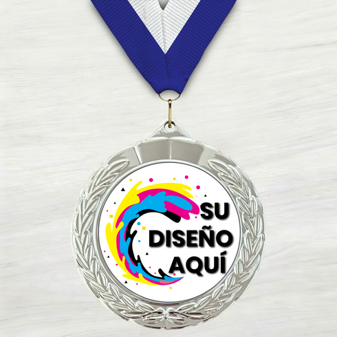 Medalla de Metal Personalizada de 2.5" con Cinta MDL752