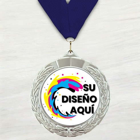 Medalla de Metal Personalizada de 2.5" con Cinta MDL752