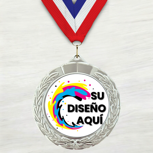 Medalla de Metal Personalizada de 2.5" con Cinta MDL752
