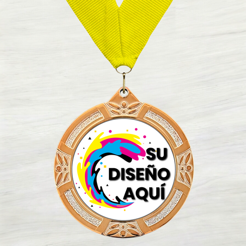 Medalla de Metal Personalizada de 2.5" con Cinta MDL751