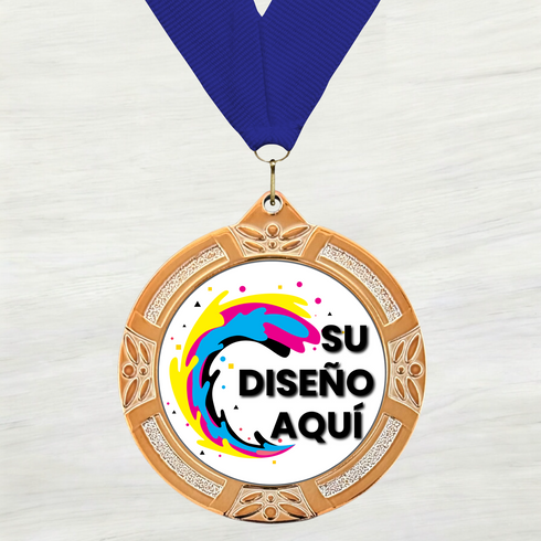 Medalla de Metal Personalizada de 2.5" con Cinta MDL751