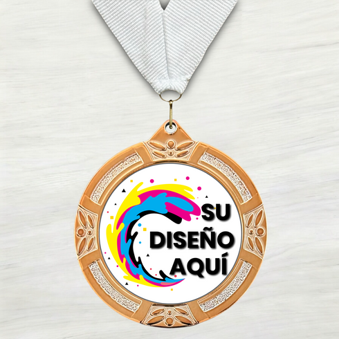 Medalla de Metal Personalizada de 2.5" con Cinta MDL751