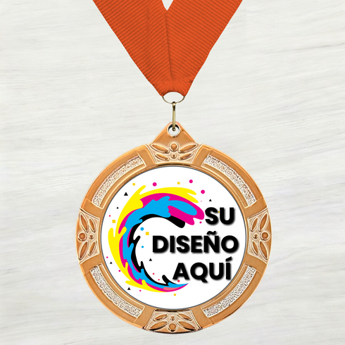 Medalla de Metal Personalizada de 2.5" con Cinta MDL751