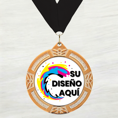 Medalla de Metal Personalizada de 2.5" con Cinta MDL751