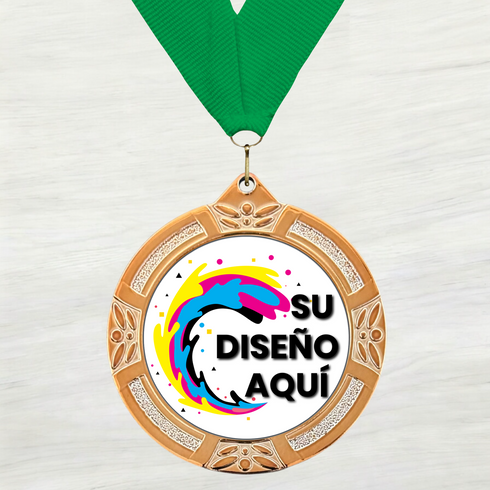 Medalla de Metal Personalizada de 2.5" con Cinta MDL751