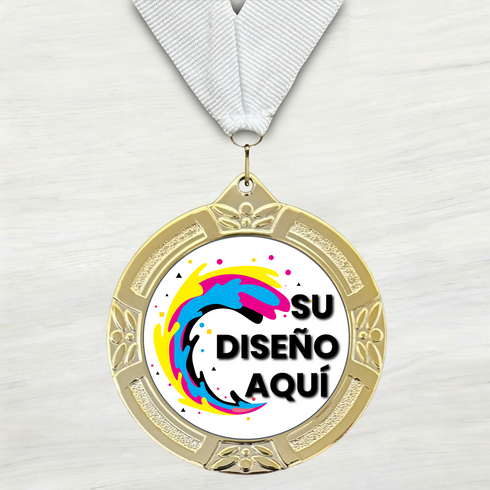 Medalla de Metal Personalizada de 2.5" con Cinta MDL751