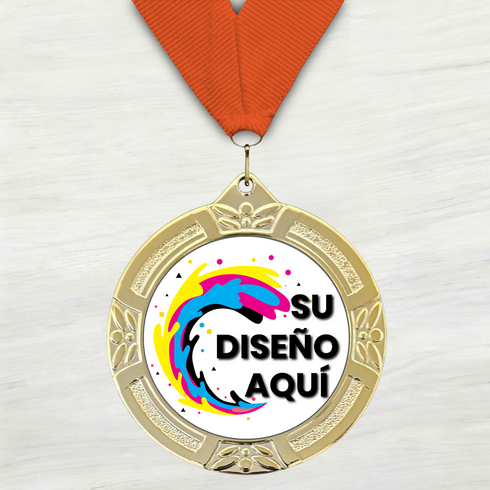 Medalla de Metal Personalizada de 2.5" con Cinta MDL751