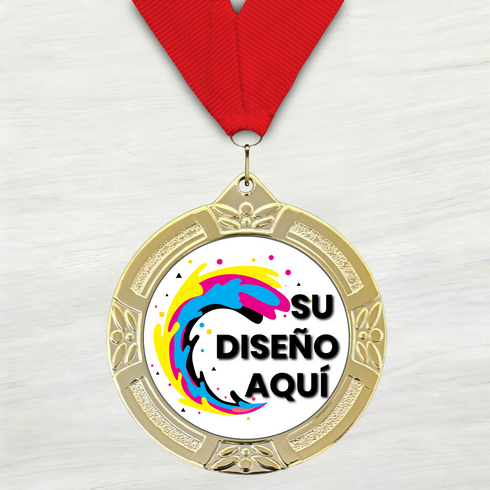 Medalla de Metal Personalizada de 2.5" con Cinta MDL751